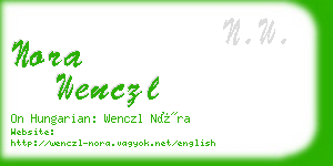 nora wenczl business card